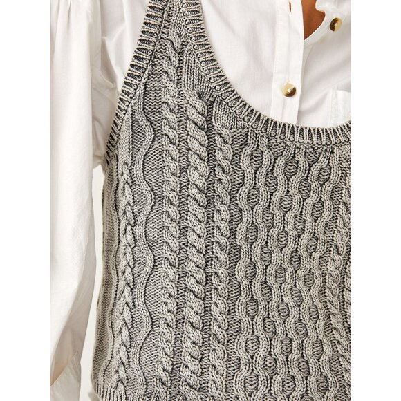 FREE PEOPLE High Tide Cable Tank / Black - Picture 4 of 15